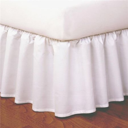 MAGIC SKIRT Bed Skirt FRE34414WHIT04 14 in. Ruffled Bed Skirt  White - King FRE34414WHIT04